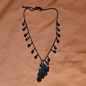 Elegant Black Teardrop Necklace